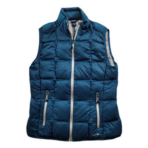 Eddie‎ Bauer First Accent Puffer Vest Womens Medium Teal Green Goose Down